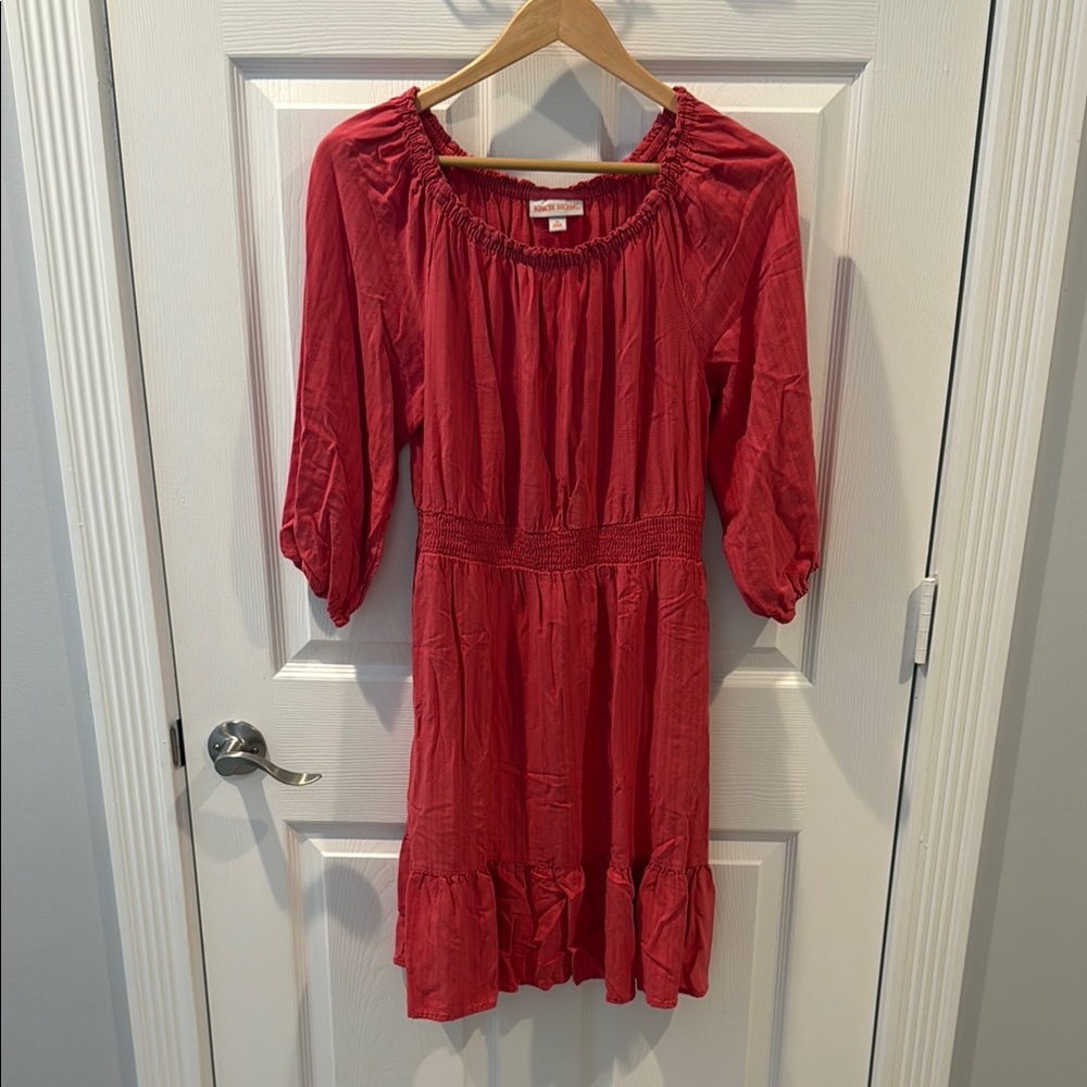 Pink Off-Shoulder Dress